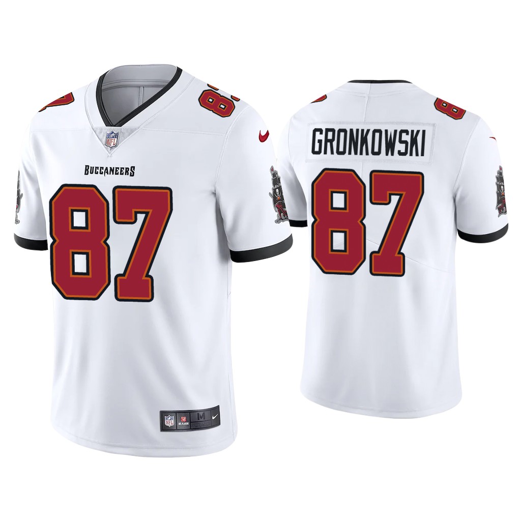 Men Tampa Bay Buccaneers #87 Rob Gronkowski Vapor Limited White NFL Jerseys->baltimore ravens->NFL Jersey
